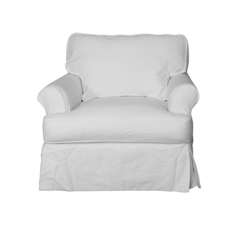 Sunset Trading - Horizon Slipcovered Chair In Warm White - SU-117620-423080