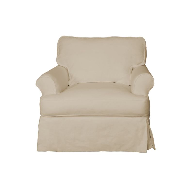Sunset Trading - Horizon Slipcovered T Cushion Chair Performance Tan - SU-117620-391084