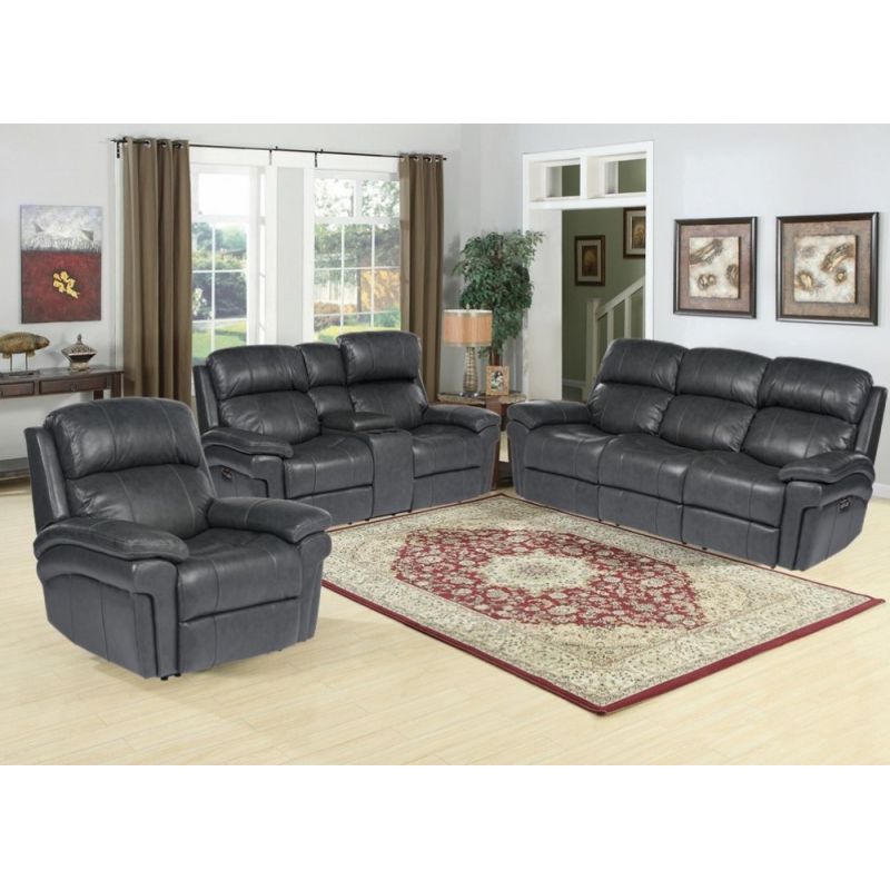 Sunset Trading - Luxe Leather 3 Piece Reclining Living Room Set With Power Headrests - SU-9102-94-1394-3PC