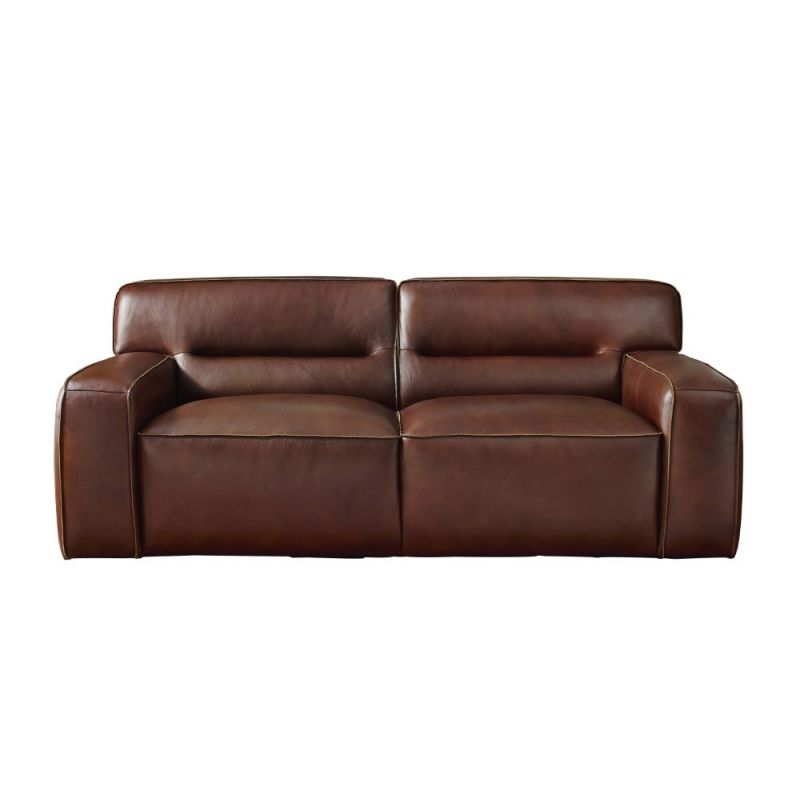 Sunset Trading - Milan Leather Loveseat - Brown - SU-AX6816-L - CLOSEOUT