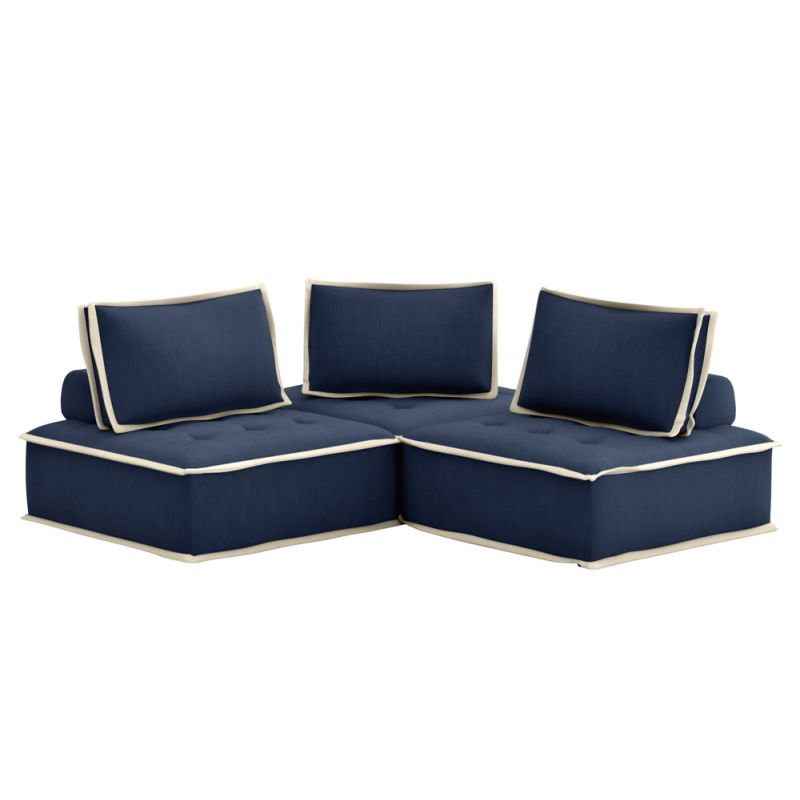Sunset Trading -  Pixie 3 Piece Sofa Sectional  - SU-UPX1671135-3A-NW