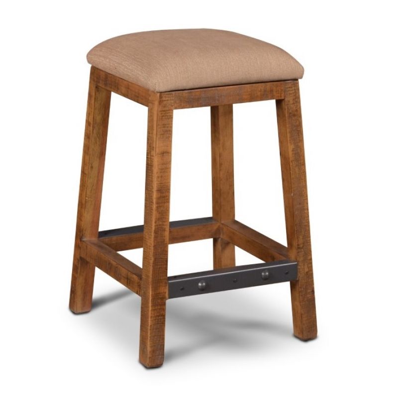Sunset Trading - Rustic City 24 Stool Upholstered Backless - HH-8376-024