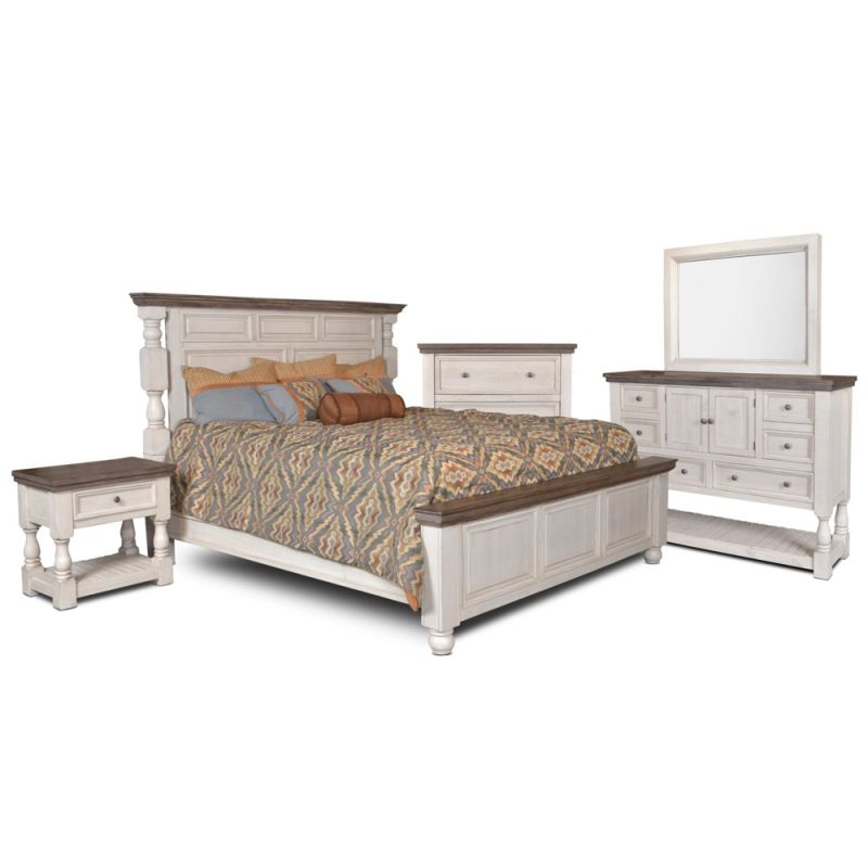 Sunset Trading -  Rustic French 5 Piece King Bedroom Set  - HH-4750-15-K5P