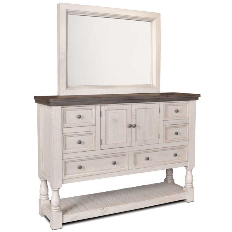 Sunset Trading -  Rustic French Dresser and Mirror Set  - HH-4750-20-315