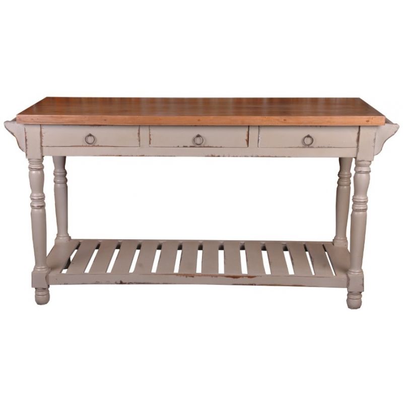 Sunset Trading - Shabby Chic Cottage Kitchen Island Sideboard - CC-TAB183TLD-CSSV
