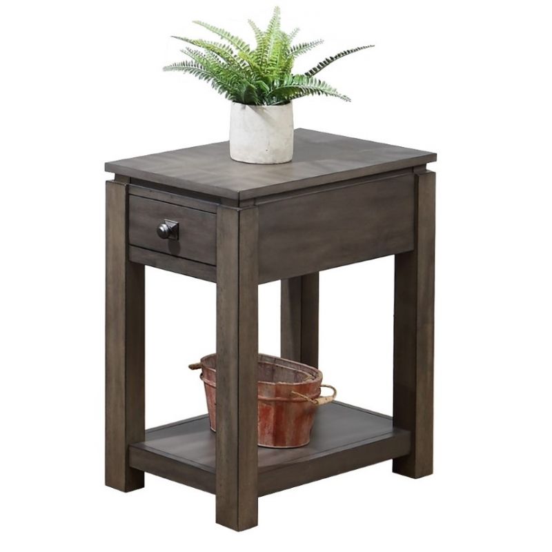 Sunset Trading - Shades Of Gray Narrow End Table With Drawer And Shelf - DLU-EL1603