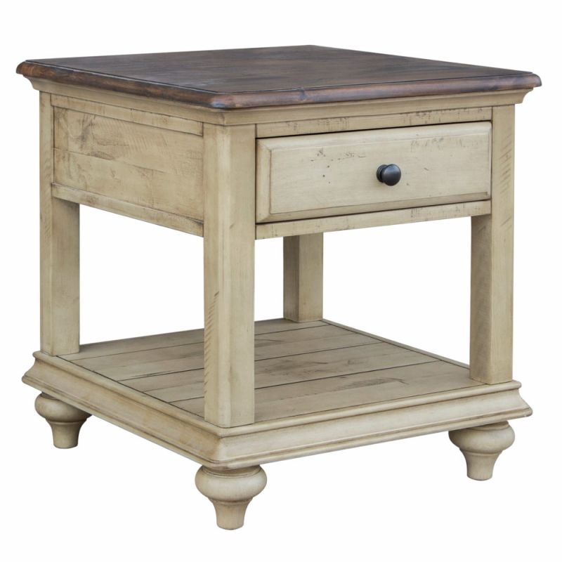 Sunset Trading - Shades of Sand End Table - Drawer - Shelf - CF-2391-0490