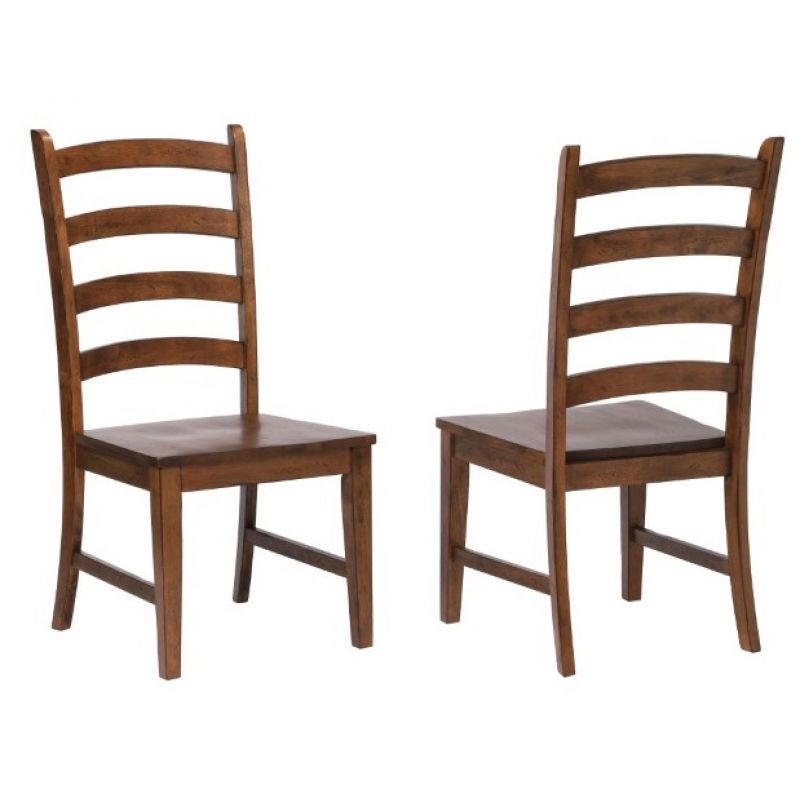 Sunset Trading - Simply Brook Ladder Back Dining Side Chair Amish Brown - (Set of 2) - DLU-BR-C80-AM-2