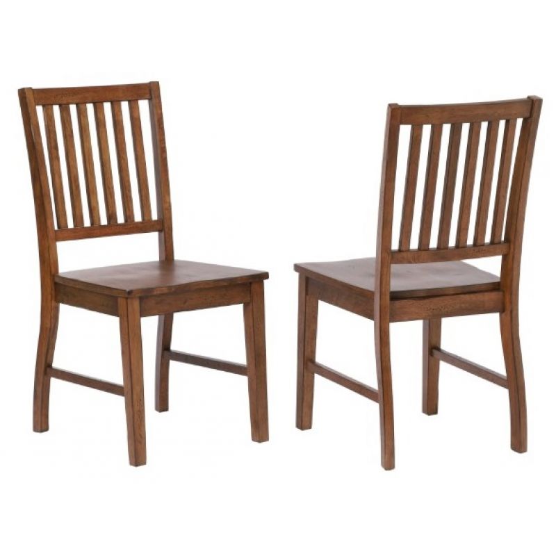 Sunset Trading - Simply Brook Slat Back Dining Chair Amish Brown - (Set of 2) - DLU-BR-C60-AM-2