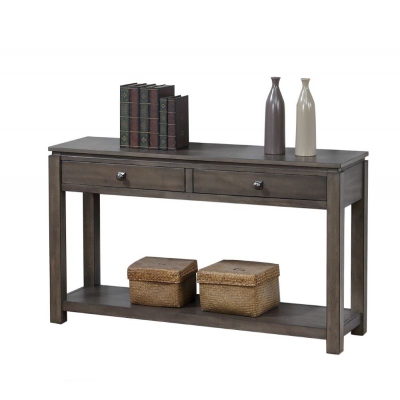 Sunset Trading - Shades Of Gray Sofa Console With Drawers And Shelf - DLU-EL1604