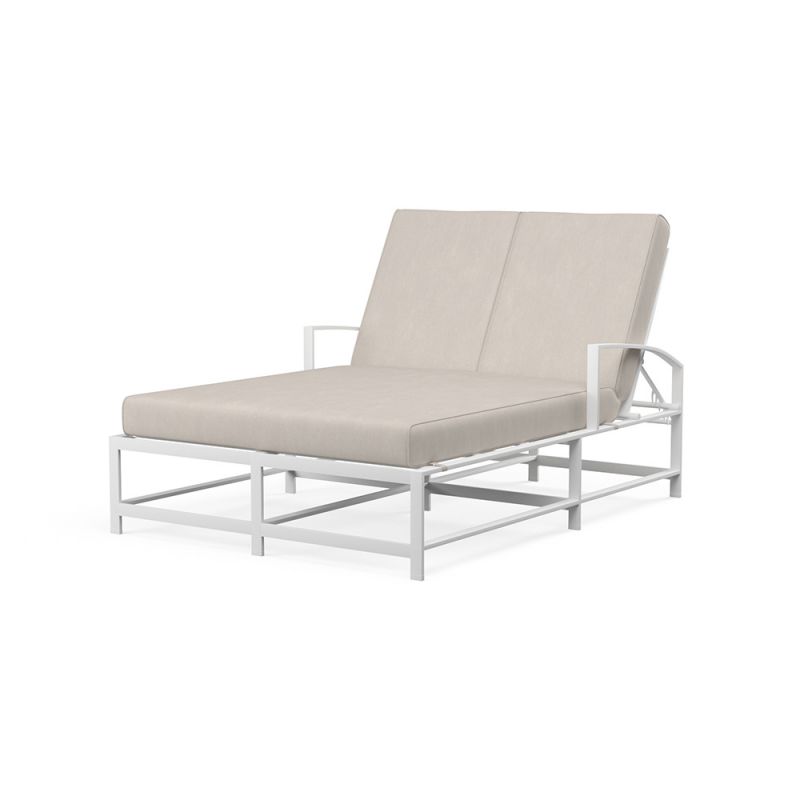 Sunset West - Bristol Double Chaise in Canvas Flax w/ Self Welt - SW501-99-FLAX-STKIT