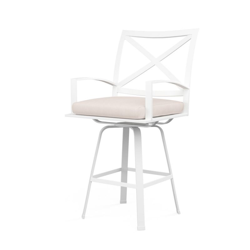 Sunset West - Bristol Swivel Counter Stool in Canvas Natural w/ Self Welt - SW501-7C-5404