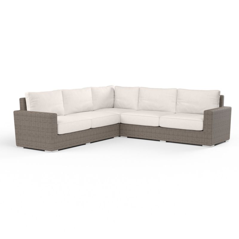 Sunset West - Coronado Sectional in Canvas Natural w/ Self Welt - SW2101-SEC-5404