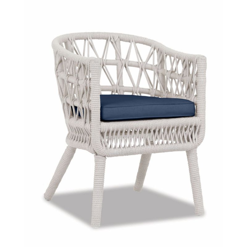Sunset West - Dana Rope Dining Chair in Spectrum Indigo w/ Self Welt - SW4301-1-48080