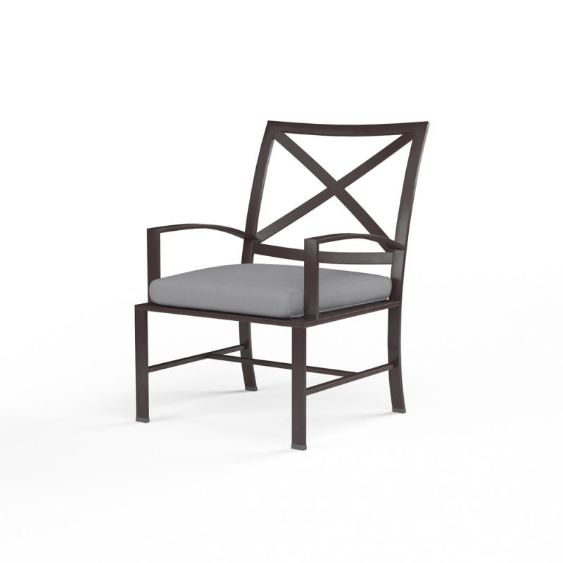 Sunset West - La Jolla Dining Chair in Canvas Granite w/ Self Welt - SW401-1-5402