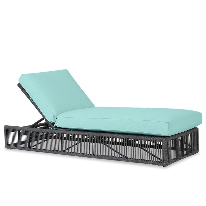 Sunset West - Milano Adjustable Chaise in Dupione Celeste w/ Self Welt - SW4101-9-8067