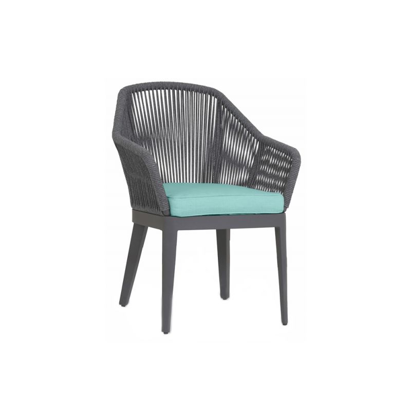 Sunset West - Milano Dining Chair in Dupione Celeste w/ Self Welt - SW4101-1-8067
