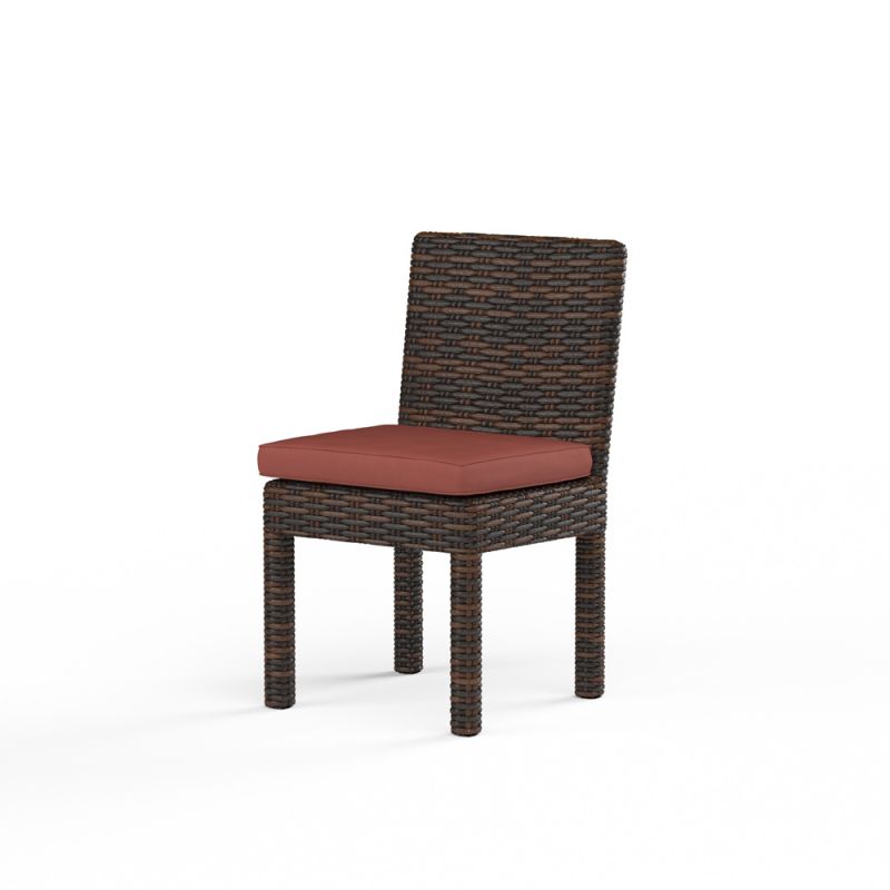 Sunset West - Montecito Armless Dining Chair in Canvas Henna w/ Self Welt - SW2501-1A-5407