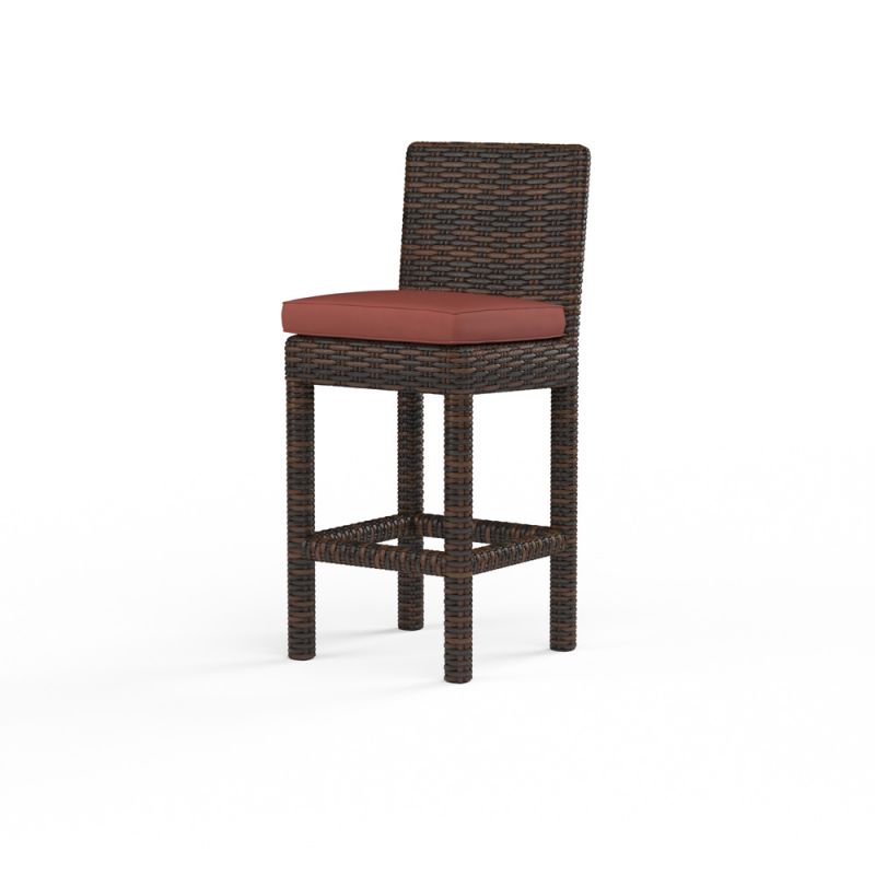 Sunset West - Montecito Counter Stool in Canvas Henna w/ Self Welt - SW2501-7C-5407
