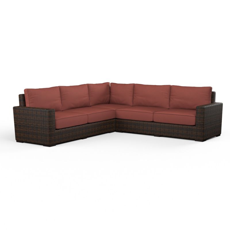 Sunset West - Montecito Sectional in Canvas Henna w/ Self Welt - SW2501-SEC-5407