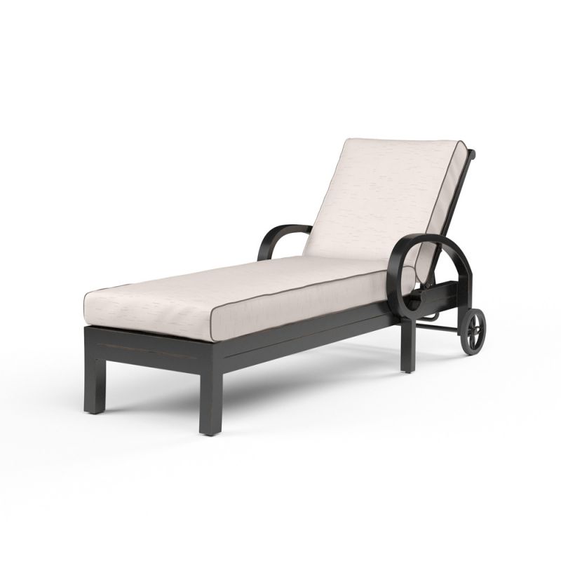 Sunset West - Monterey Chaise Lounge in Canvas Natural w/ Self Welt - SW3001-9-5404