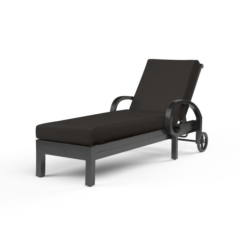 Sunset West - Monterey Chaise Lounge in Spectrum Carbon w/ Self Welt - SW3001-9-48085