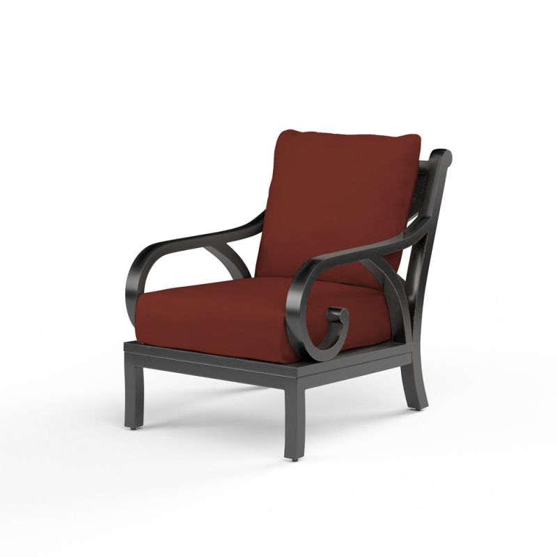 Sunset West - Monterey Club Chair in Canvas Henna w/ Self Welt - SW3001-21-5407