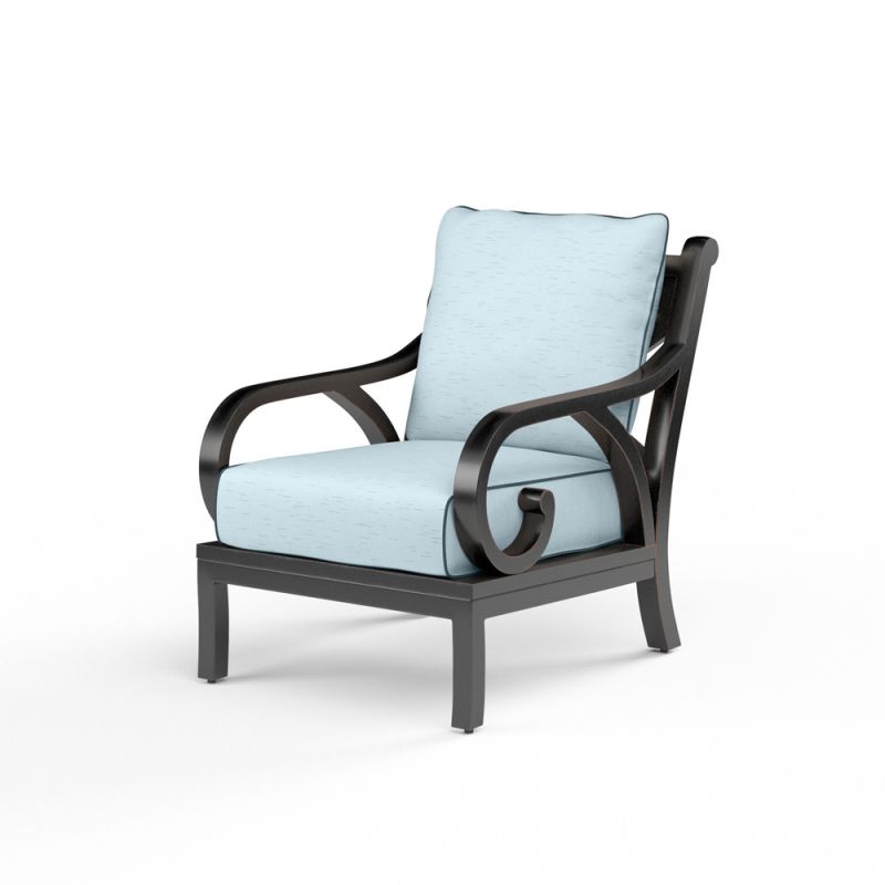 Sunset West - Monterey Club Chair in Canvas Skyline w/ Self Welt - SW3001-21-14091