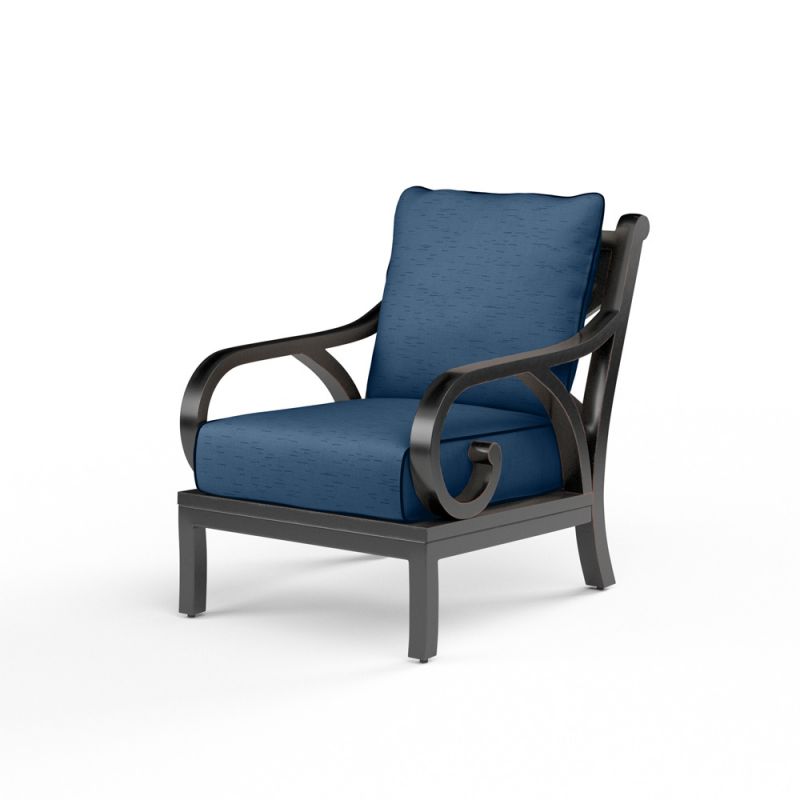 Sunset West - Monterey Club Chair in Spectrum Indigo w/ Self Welt - SW3001-21-48080
