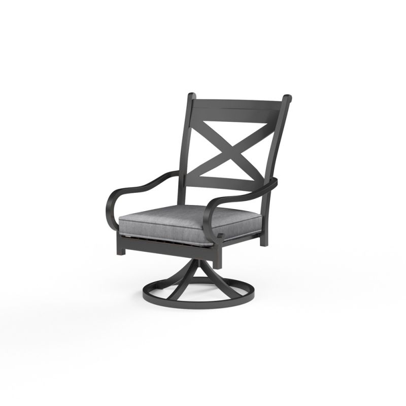Sunset West - Monterey Dining Chair in Canvas Granite w/ Self Welt - SW3001-1-5402