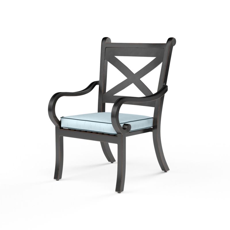 Sunset West - Monterey Swivel Dining Chair in Canvas Skyline w/ Self Welt - SW3001-11-14091