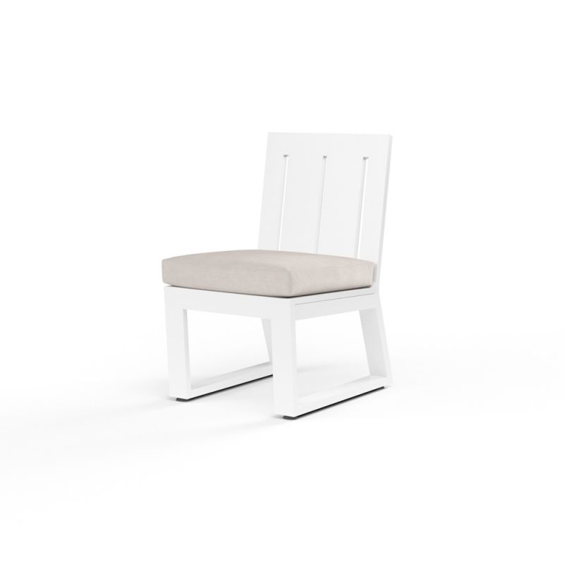 Sunset West - Newport Armless Dining Chair in Canvas Natural, No Welt - SW4801-1A-5404