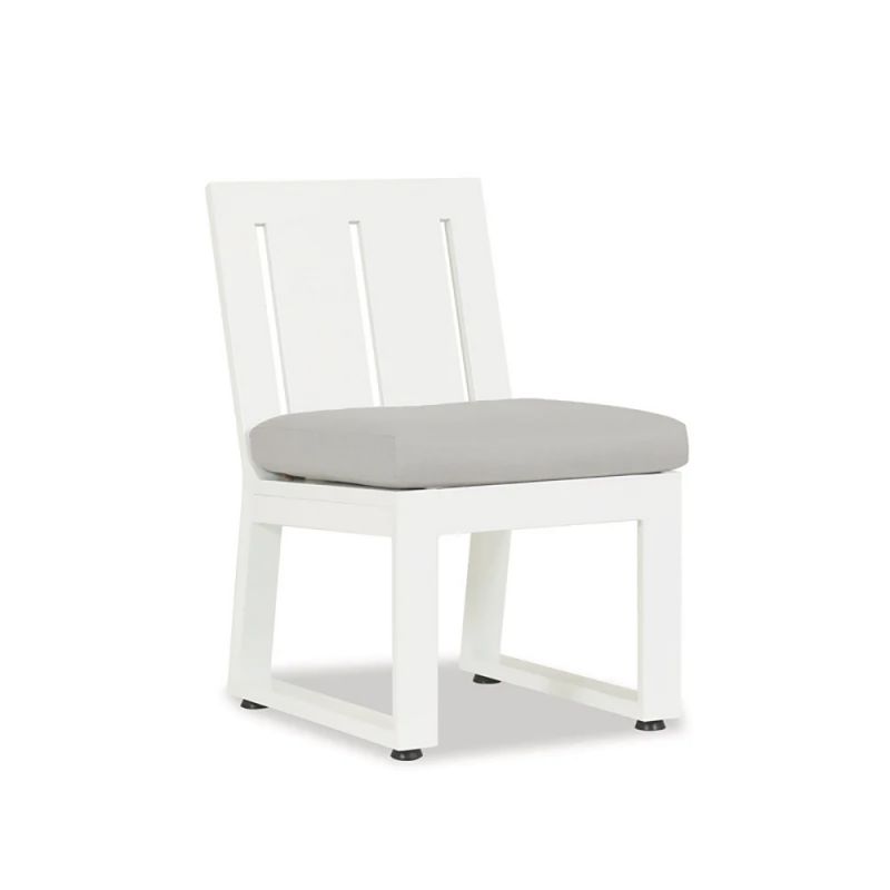 Sunset West - Newport Armless Dining Chair in Cast Silver, No Welt - SW4801-1A-SLVR-STKIT