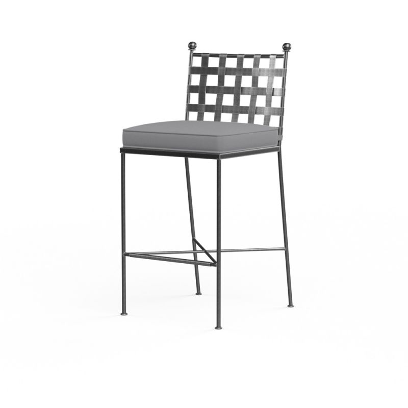 Sunset West - Provence Barstool in Canvas Granite w/ Self Welt - SW3201-7B-5402