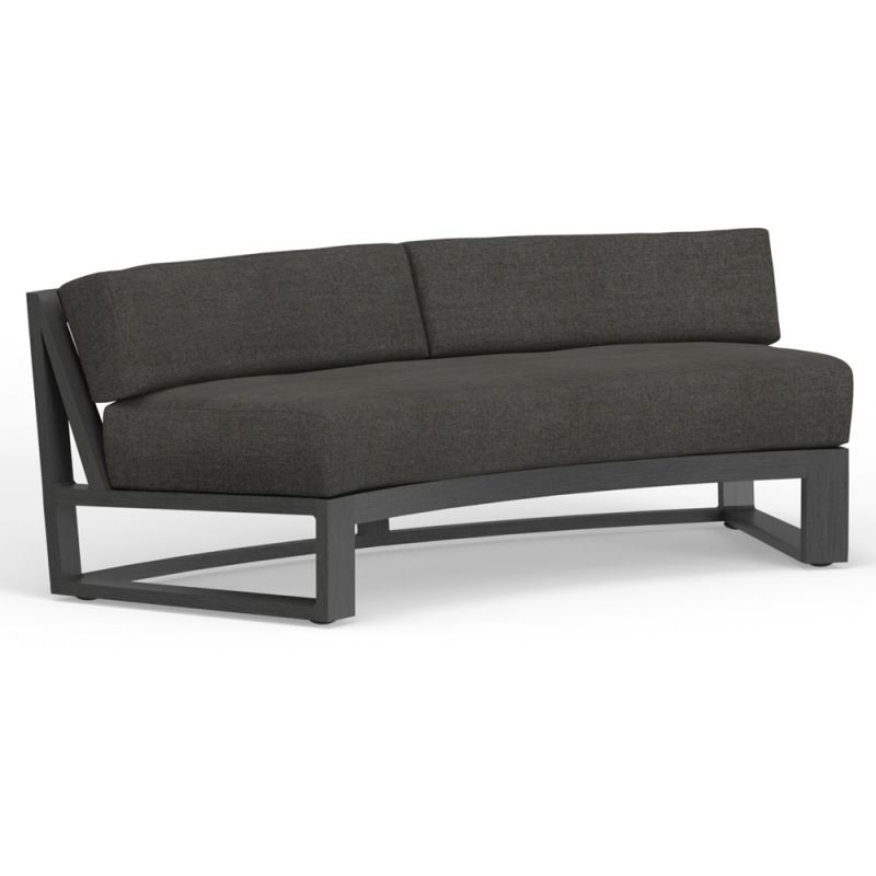 Sunset West - Redondo Curved Sofa in Spectrum Carbon, No Welt - SW3801-CRV-48085