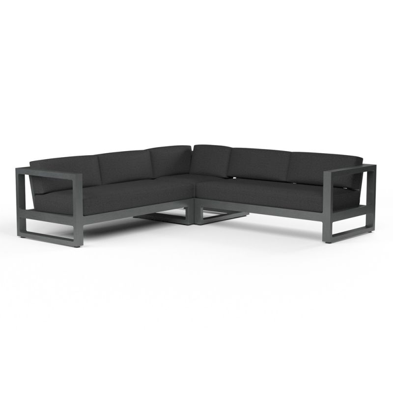 Sunset West - Redondo Sectional in Spectrum Carbon, No Welt - SW3801-SEC-48085