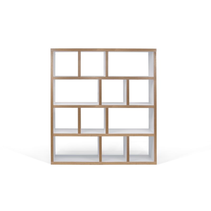 TEMAHOME - Berlin 4 Levels Bookcase 150 Cm in Pure White / Plywood - 9500318122