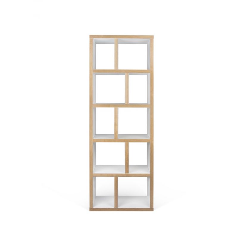 TEMAHOME - Berlin 5 Levels Bookcase 70 Cm in Pure White / Plywood - 9500320217