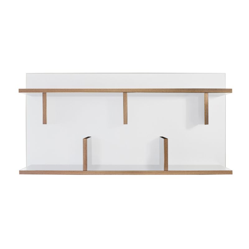 TEMAHOME - Bern 90 Wall Shelf in Pure White / Plywood - 9000318078