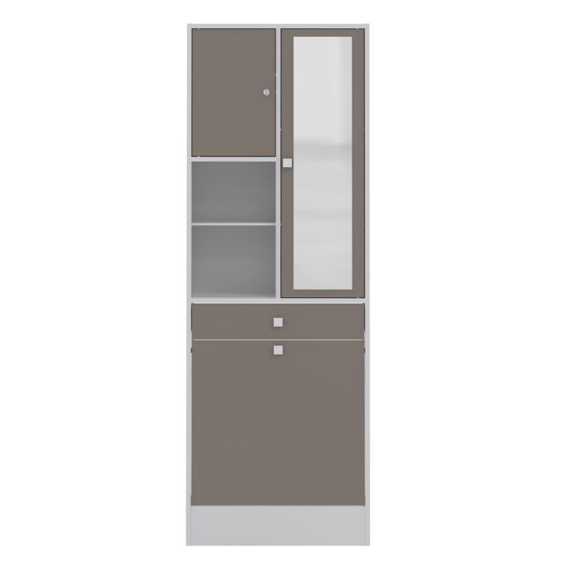 TEMAHOME - Combi Tall Laundry Cabinet in White / Taupe - E6083A2191A17