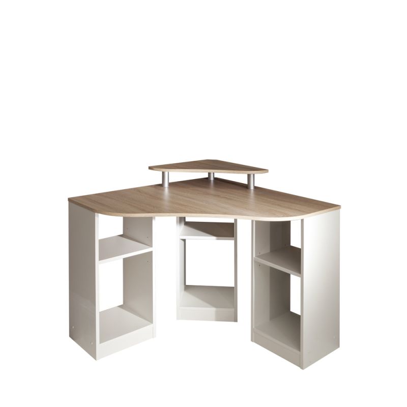 TEMAHOME - Corner Desk in Natural Oak Color / White - E1112A0300X00
