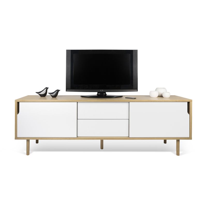 TEMAHOME - Dann Sideboard 201 with Wood Legs in Oak / Pure White - 9500400933