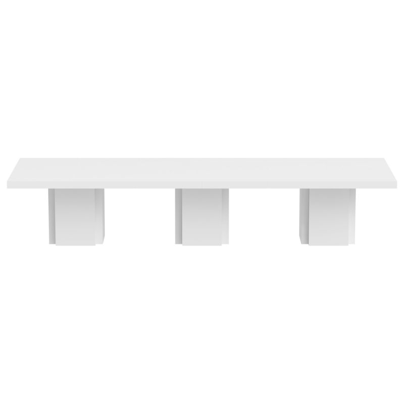 TEMAHOME - Dusk Extra-Long Conference Table in High Gloss White - 9500613197
