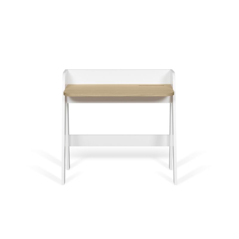 TEMAHOME - Fiore Desk in Light Oak and Pure White - 9003054242