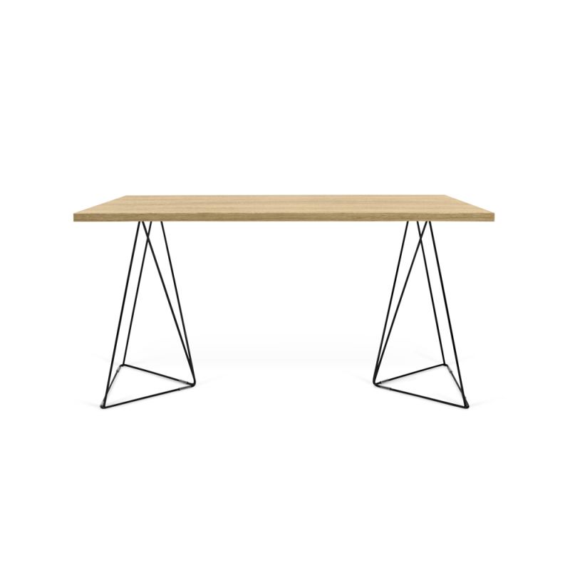 TEMAHOME - Flow Desk in Oak / Black Lacquered Steel - 9500053221