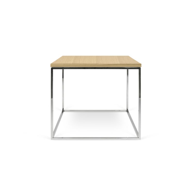 TEMAHOME - Gleam 20x20 Side Table in Oak / Chrome - 9500626593