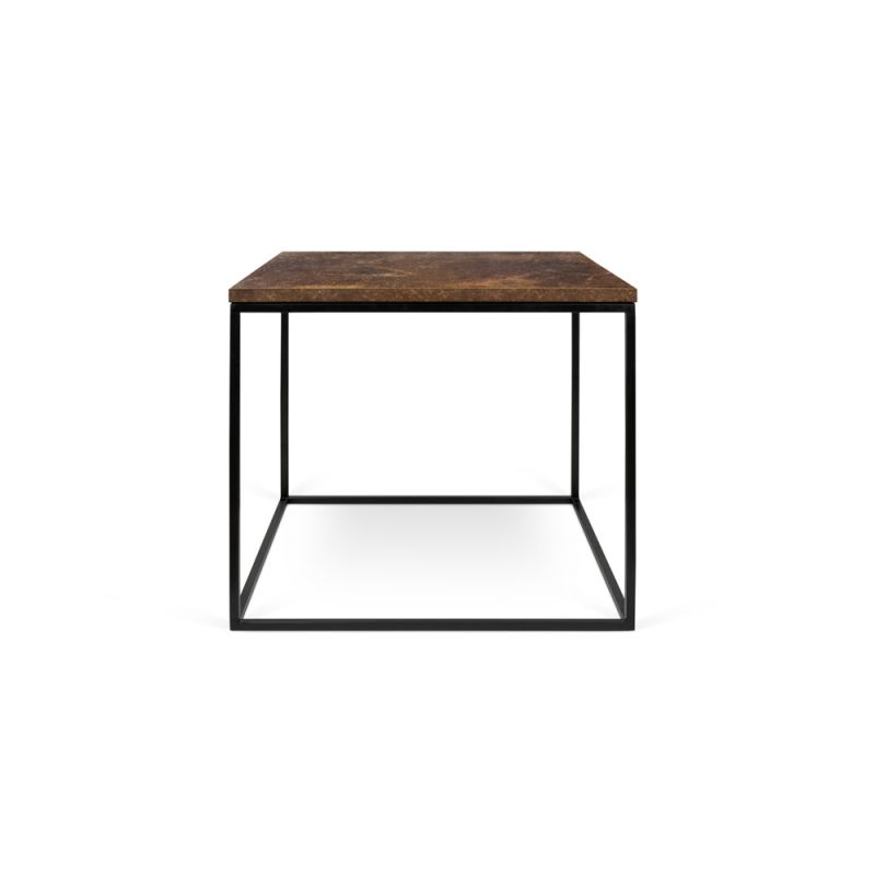 TEMAHOME - Gleam 20x20 Side Table in Rusty Look / Black Lacquered Steel - 9500626586