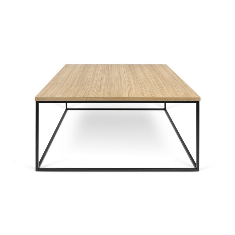 TEMAHOME - Gleam 30x30 Coffee Table in Oak / Black Lacquered Steel - 9500626609