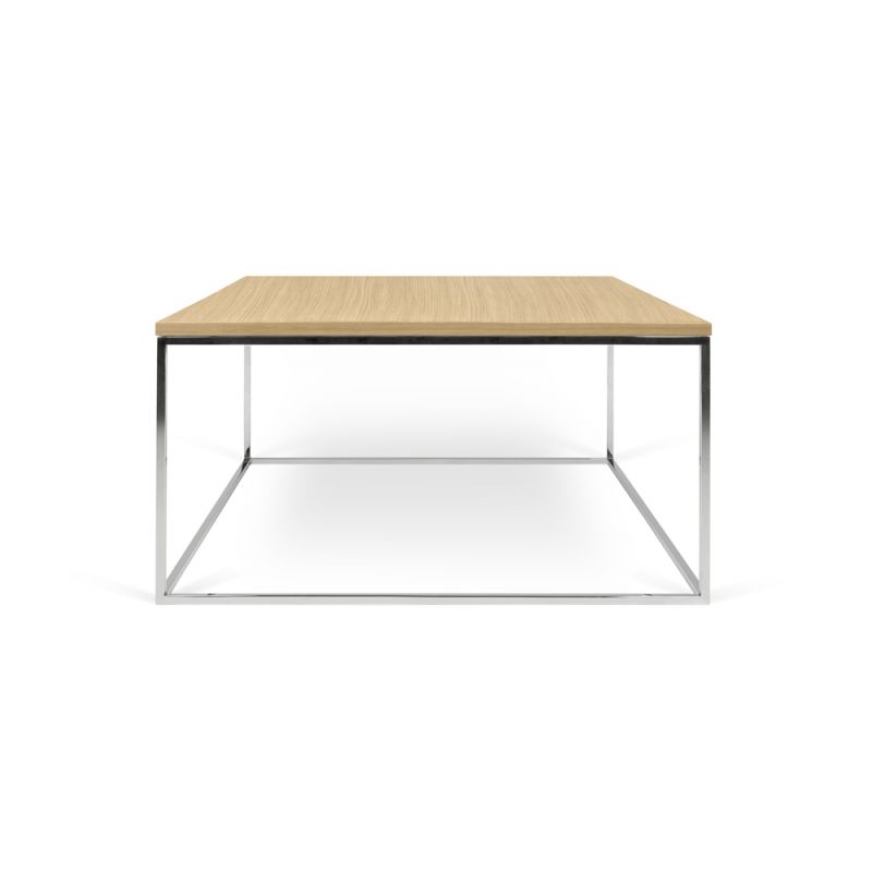 TEMAHOME - Gleam 30x30 Coffee Table in Oak / Chrome - 9500626630