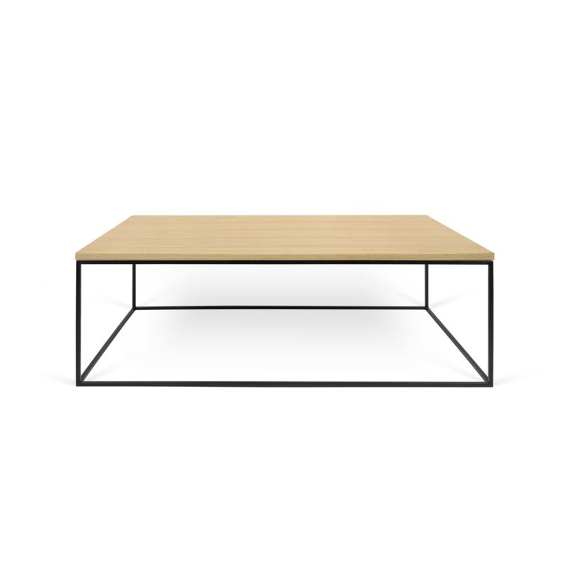 TEMAHOME - Gleam 47x30 Coffee Table  in Oak / Black Lacquered Steel - 9500626647